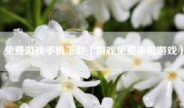 免费游戏手机下载（游戏免费手机游戏）